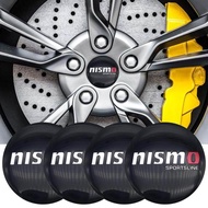 Nismo Sportsline Sports Design Metal Wheel Center Hub Caps Cover Rim Sticker Badge Logo 4pcs