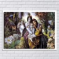Art Painting Canvas Prints Hindu God Radha Krishna HD Printing on Canvas Wall Art Posters Painting Decor Living Room Frame Gift