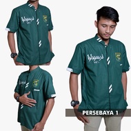 BAJU KOKO PRIA LENGAN PENDEK PERSEBAYA/baju koko bola pria/baju koko pria dewasa /baju koko bola/baju koko bola bordir bisa bayar di tempat