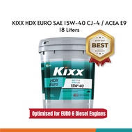 GS KIXX HDX EURO 15W40 CJ4 / ACEA E9 (18 liters) - Synthetic Diesel Engine Oil HDEO