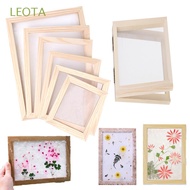 LEOTA For Kids Adults Gift Paper Making Screen Retro Mould Screen Frame Screen Frame Paper Making   Kit Wooden DIY Art Crafts Handcraft Recycling Wooden paper holder