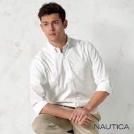 【NAUTICA】經典原色長袖襯衫(白色)