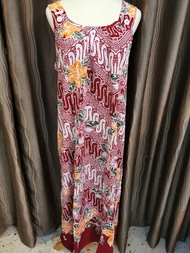 Batik House sleeveless dress/Baju Tidur Batik