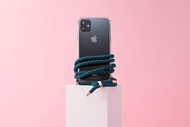 Arno 編繩背帶透明iPhone手機殼_倫敦綠