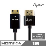 avier - Mini HDMI轉HDMI1.4版超薄型連接線1M