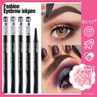 ⚡Ready Stock⚡ Eyebrow Pen Four-claw Eye Brow Tint Makeup Four Colors Eyebrow Pencil Brown Black Grey Brush Cosmetics M2 A3