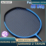 ALP Raket Badminton ZJ2.0 Pro, Serat Karbon + Raket Badminton Bahan Aloi Titanium, Raket Ultra-ringan Ukuran 5U 75-79G, Senar Kecepatan Ringan dengan Senar Tas