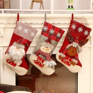 ▽New Large Christmas Stocking Bag Christmas Gift Bag Candy Socks Christmas Ornaments Christmas Tree Ornaments