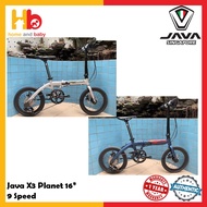 [PRE-ORDER] JAVA X3 Planet 16" | 9 Speed | Folding Bike | Disc Brake | Free Shipping (ETA Unknown)