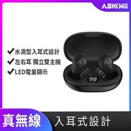 ASKMii 入耳式真無線觸控藍牙耳機-黑 M1