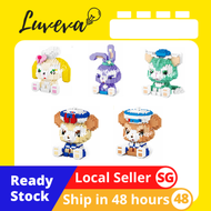 Luveva Microblock Lego Disney Duffy and friends Series (CookieAnn StellaLou Gelatoni Duffy the disney bear ShellieMay) Nanoblocks building bricks builiding blocks micro bricks