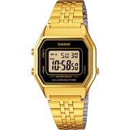 Casio Digital นาฬิกาข้อมือผู้หญิง สีทอง สายสแตนเลส รุ่น LA680WGA
