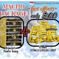 SG SELLER (SPECIAL) 10 candies Spinach Ginseng candy + 6 packets HUNTER HONEY