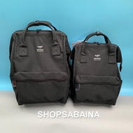 hot Anelloแท้ 100% Clasp Rucksack Slim กระเป๋าเดินทาง กระเป๋าเป้สะพายหลัง อเนลโล Mini & Classic