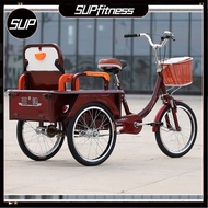 SUPfitness Sanjian Elderly Tricycle Pedal Bicycle Rickshaw for the Portable Small Adult CIRZ