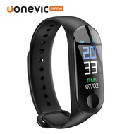 Uonevic M3 สายรัดข้อมืออัจฉริยะติดตามการออกกำลังกายเครื่องนับก้าวบลูทูธกันน้ำติดตามกิจกรรม smartwatch สำหรับผู้หญิงผู้ชาย