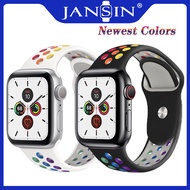 NEW Rainbow Strap For Apple Watch Band 40mm 38mm 44mm 42mm Colorful Sport Watchband For Apple Watch Series 5/4/3/2/1