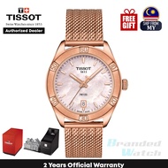 [Official Warranty] Tissot T101.910.33.151.00 Women's PR 100 Sport Chic Quartz Rose Gold Mesh Bracelet Steel Dress Fashion Watch T1019103315100 (watch for women/ jam tangan perumpuan / tissot watch for women / tissot watch / women watch)