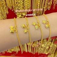 สร้อยข้อมือทอง1สลึง YHGOLD เกล็ดดาวตุ้งติ้ง ทองคำแท้96.5%ขายได้จำนำได้