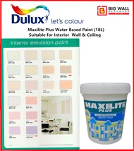 Dulux Maxilite Plus Interior Emulsion Paint Multi Colour Available Suitable Interior Wall &amp; Ceiling Water Based Paint (7L &amp; 18L) Big Wall Hardware