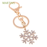 MARTIN1 Removable Snowflake Keychain New Arrival Pendant Key Ring Christmas Gift Fashion Trendy Hot for Woman Ladies Crystal Gold-color Jewelry
