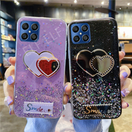 2022 NEW Phone Case Huawei HONOR X9 5G X9 4G Casing Transparent Star Bling Glitter Love Pattern Handphone Case Honor X8 X7 Shockproof Back Cover HONORX8