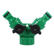 Three-Way Ball Valve Quick Connector Hose Pipe Adapter Water Irrigation 2 Way Y Tap Fitting Garden P