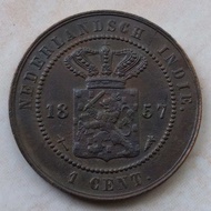 Koin Benggol 1 Cent Nederland Indie 1857 Detail Bagus - E
