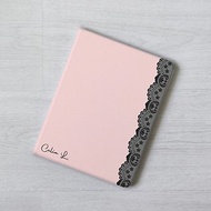個性加名粉色蕾絲花邊iPad Pro筆槽書本式保護套10代 Air 5 mini