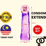 Silicone Condom Dildo Sex Toy Extension &amp; Reusable Komdom Tambah Panjang 延长避孕套