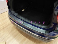涔峰CF☆ (霧碳纖)福斯VW New Tiguan 不鏽鋼後護板 行李箱外護板 尾門外門檻 後保防刮飾板 後保桿防刮板