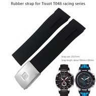 【sell hot】 21mm Rubber Silicone Watch Strap Black White Orange Waterproof Sports Watch Bands for Tissot T048 T Race T Sports Bracelets