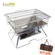 Conalife 1mm極厚不鏽鋼焚火台 _1組入