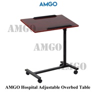 AMGO Hospital Medical Adjustable Height Over Bed Table / Meja Makan Hospital Katil
