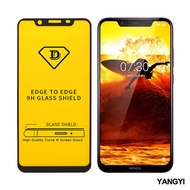 【YANG YI 揚邑】Nokia 8.1/X7 全膠滿版二次強化9H鋼化玻璃膜防爆保護貼-黑