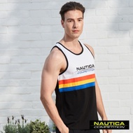 Nautica COMPETITION撞色條紋純棉背心-黑