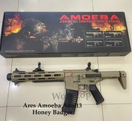 ปืนยาวไฟฟ้าปืนบีบีกัน รุ่น M4 Honey Badger AEG /ARES Amoeba AM013 M4 สีดำ สินค้า มือ1 เก็บเงินปลายทางได้