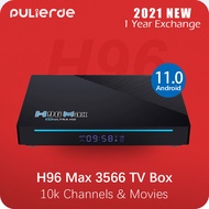 New H96 Max 3566 (Preintall 10k Channels/Movies) 8GB 64GB TV Box RK3566 Android 11.0 8K/4K 2.4G/5G WiFi Bluetooth 4.0 1000M Ethernet PULIERDE Smart Android box IPTV Singapore
