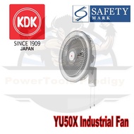 KDK YU50X Industrial Wall Fan with Guide Van Design and 3-Speed/ BLACK COLOUR