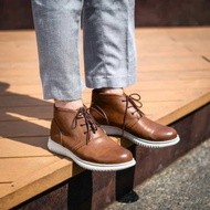 Chukka Leather Men's Boots - Sheen Brown