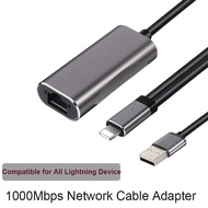 For Lightning To RJ45 Ethernet LAN Wired Network Adapter 1000Mbps Network Cable With Charging For Iphone Ipad Ethernet Adapter
