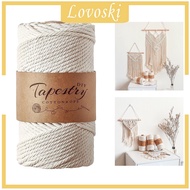 [LOVOSKI] Natural Macrame Cord 2-5mm Cotton Cord 50-100m Strand Cotton Rope for DIY Projects Macrame Rope