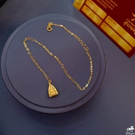 สร้อยคอทองคำแท้ 0.3 กรัม + จี้พระพุทธชินราช(จิ๋ว) เลี่ยมทองแท้ กรอบทอง 90% มีใบรับประกัน พระเลี่ยมทอง ราคาเป็นมิตร