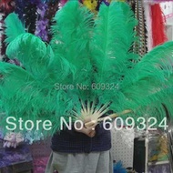 Kelly GREEN Ostrich Feathers Fan hand made for costumes