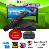 NEW SVI Cloud 小雲 (FREE Airmouse Keyboard) Android Box Dual Band 5G Wifi 8K Bluetooth Smart TVBox Preinstall 10000 IPTV Live Channel Androidbox TV.Box Netflix Youtube Miracast Boxtech