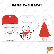 Merry CHRISTMAS CARTOON HANG TAG / HANG TAG PARCEL HAMPERS CHRISTMAS / GIFT TAG TAG / CHRISTMAS TAG SANTA CLAUS Hangers / Nangal Tags / Nanga CLAUS Hangers