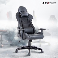 U-RO DECOR รุ่น ROBOT (โรบ็อต) เก้าอี้เล่นเกมส์ ปรับความสูงได้ เก้าอี้ปรับนอนได้ ปรับเอนได้ 180 องศา พนักวางแขนปรับสูง-ต่ำได้ ปรับซ้าย-ขวาได้ สีดำ ยูโรเดคคอร์ เก้าอี้เกมมิ่ง เก้าอี้สำนักงาน Gaming Chair office chair