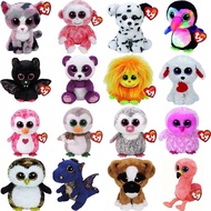 25Cm Ty Fonkelende Big Eyes Filled Pluche Animals Pop Lion Unicorn Bunny Uil Vos Soft Toys Girl Christmas gift