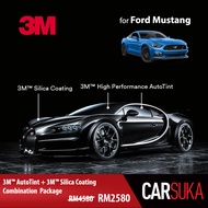 [3M Sedan Silver Package] 3M Autofilm Tint and 3M Silica Glass Coating for Ford Mustang, year 2016 - Present (Deposit Only)