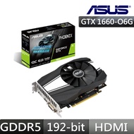 【ASUS 華碩】PH GeForce GTX 1660 O6G 顯示卡(組合專用)